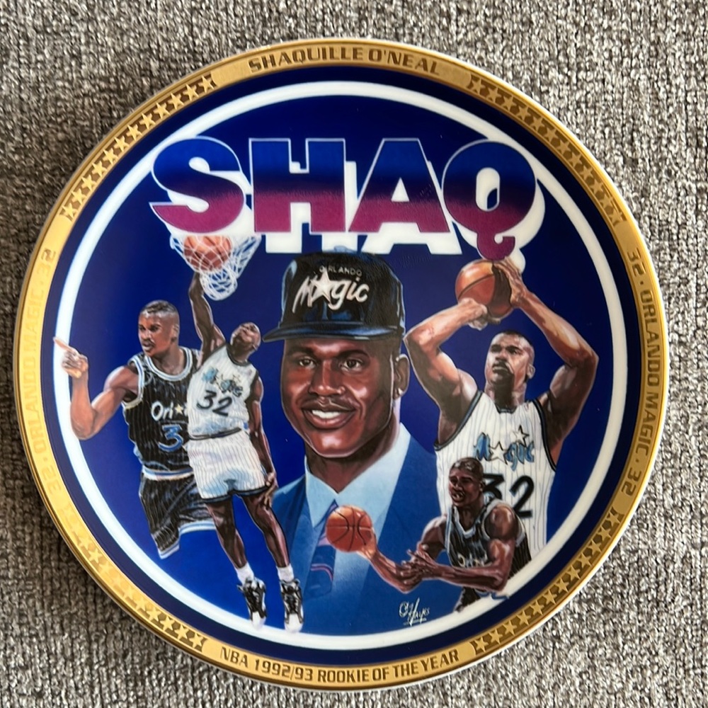 Shaquille O’Neal NBA 1992/93 Rookie of the Year Plate
